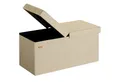 Produktbild: Casaria Sitztruhe, mit Stauraum Faltbar Beige 80x40x40cm Gepolstert Deckel Stoff Stabil