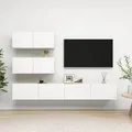 Produktbild: 4-tlg. Tv-schrank-set Weiß Holzwerkstoff - Vidaxl