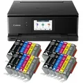 Produktbild: Canon PIXMA TS8750 Tintenstrahl Multifunktionsdrucker schwarz mit 24 kompatiblen XXL Patronen - Schwarz