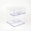 Produktbild: Rotho Loft 5er-Set Vorratsdosen mit Deckel verschiedene Größen, lebensmittelechter Kunststoff (PP) BPA-frei, transparent/weiss, (21.4 x 21.4 x 23.5 cm)