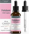 Produktbild: Folsäure Tropfen, 400 µg pro Tag, SCHWANGERSCHAFT & IMMUNSYSTEM Tropfen, 50 ml