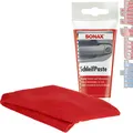 Produktbild: Sonax Schleifpaste Lackreiniger 75ml + Sonax Mikrofasertuch außen rot