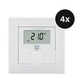 Produktbild: Homematic IP Wandthermostat mit Luftfeuchtigkeitssensor 4er-Set