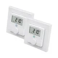 Produktbild: Homematic IP Wandthermostat mit Luftfeuchtigkeitssensor HmIP-WTH-2 • 2er Pack