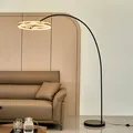 Produktbild: Lucande LED Stehlampe (Bogenleuchte) 'Yekta' dimmbar (Design, Modern) in Schwarz