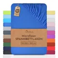 Produktbild: NatureMark - Mikrofaser SPANNBETTLAKEN zum Sparpreis! viele Größen und Farben Markenware (180x200-200x200 cm, royal blau)