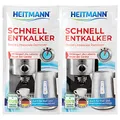 Produktbild: HEITMANN Schnell-Entkalker, 2 x 15 g: Biologisch Abbaubarer Entkalker für Kaffeemaschinen, Wasserkocher und Heißwassergeräte - natürliche Fruchtsäuren, lebensmittelsauber