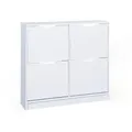 Produktbild: Mid.you Schuhkipper, Weiß, Holzwerkstoff, 4 Fächer, 100x90x25 cm, Garderobe, Schuhaufbewahrung, Schuhkipper