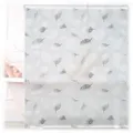 Produktbild: relaxdays Duschrollo mit Blätter Desig Breite 140 cm, 140x240cm schwarz|weiß 140 cm x 240 cm