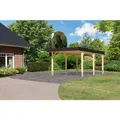 Produktbild: KARIBU Carport, Außenmaß BxT: 318 x 576,5 cm, naturbelassen, Holzart: Fichte - braun