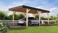 Produktbild: Karibu Einzelcarport aus kesseldruckimprägniertem Massivholz, BxT: 312,5x487 cm, 211,5 cm Einfahrtshöhe, schützt das Fahrzeug das ganze Jahr über vor Witterungseinflüssen
