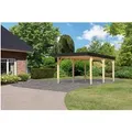 Produktbild: Karibu Einzelcarport Leimholz 1 Naturbelassen 246,5 x 288 x 462 cm