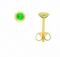 Produktbild: Adelia´s Paar Ohrhänger Damen 585 Gold Ohrringe Ohrstecker mit Smaragd, mit Smaragd Goldschmuck für Damen