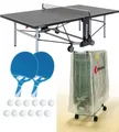 Produktbild: Sponeta S 5-70 e grau im Set outdoor Tischtennisplatte mit Hülle u Schlägerset