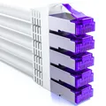 Produktbild: deleyCON 5x 0,25m RJ45 Patchkabel SFTP Netzwerkkabel mit CAT7 Rohkabel Weiß