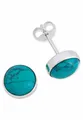 Produktbild: Ohrstecker 925 Silber Türkis Edelstein Ohrringe echt Silber Damen Sterling Silber Stecker Geschenk(MOS-059-15)