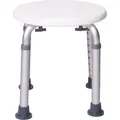 Produktbild: ONVAYA® Duschhocker rund weiß aus Kunststoff | 150kg | Badhocker höhenverstellbar | Duschsitz | Duschstuhl | Duschhilfe - Weiß