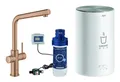 Produktbild: Grohe Red Duo Spültischarmatur mit L-Auslauf und Boiler Größe M - Warm Sunset gebürstet - 30327DL1