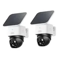 Produktbild: eufy SoloCam S340 Überwachungskamera 3K 360 Grad Solar Outdoor, 2er Pack