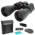 Produktbild: Celestron 71007 SkyMaster 12 x 60 mm Porroprismenfernglas mit mehrfach vergütete Linse, BaK-4 Prismenlinse und Etui, Schwarz