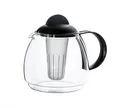 Produktbild: Boral Kanne aus Glas 1,8L groß mit Teesieb Filter Siebeinsatz Mikrowellenkanne, 1.8 l, (Set, 3-St., Kanne + Teesieb + Deckel), Boral Glas, Spülmaschinen Fest, Lebensmittelecht.