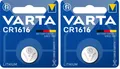 Produktbild: 2 x Varta CR1616 Batterien Knopfzellen Knopfzelle Uhren / 3V Batterie Blister