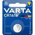 Produktbild: Varta Knopfbatterie, Knopfzelle, CR1616, 3V, Lithium, 55mAh, 1,6x16,0mm, 1566769