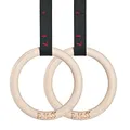 Produktbild: RAMASS Fitness Premium Turnringe Holz, Gymnastikringe Holz, Gym Ringe für Calisthenics & Gymnastik