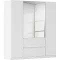 Produktbild: Rauch Möbel Drehtürenschrank, Weiß, Silber, Holzwerkstoff, 6 Fächer, 2 Schublade(n) Schubladen, 181x197x54 cm, Blauer Engel, Made in Germany, griffloses Öffnen, Schlafzimmer, Kleiderschränke, Drehtürenschränke