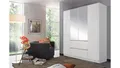 Produktbild: Kleiderschrank Nidda Schrank 4-türig in weiß Spiegel inkl. push-to-open 181 cm