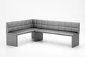 Produktbild: Eckbank Bank Küchenbank  -Ruth XL / R -Kunstleder Grau 196 x 142 cm