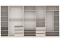 Produktbild: Marmex Meble Garderoben-Set TRES R/C offener Kleiderschrank mit 5 Kleiderstangen 6 Schubladen