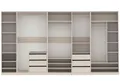 Produktbild: Marmex Möbel Schranksystem TRES SET R großer offener Garderobenschrank begehbarer Kleiderschrank (6-St) 380 x 206 x 51, fünf Kleiderstangen, 6 Schubladen, Schrankmodule