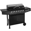 Produktbild: TAINO BASIC 6+1 Gasgrill BBQ GRILLWAGEN 4 Edelstahl Brenner Seitenkocher TÜV Grill