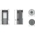 Produktbild: Kaminofen Oranier Rota Top 2.0 raumluftunabhängig Glas 5,5kW - Schwarz