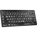 Produktbild: Logickeyboard XL-Print White on Black dt. (PC/BT) (Deutschland, Kabellos) (LKB-LPWB-BTPC-DE)