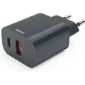 Produktbild: Hama - Schnell-ladegerät, Usb-c, Usb-a, Power Delivery (pd), 20w, Schwarz