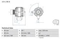 Produktbild: BOSCH 0 986 041 500 Generator x