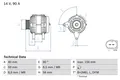 Produktbild: BOSCH Generator für AUDI SEAT SKODA