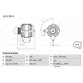 Produktbild: BOSCH Generator Lichtmaschine 90A 14V für Seat Cordoba Vario 6K5 Ibiza II 6K1