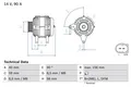 Produktbild: BOSCH 0 986 041 500 Generator für AUDI SEAT SKODA VW