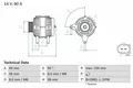 Produktbild: Generator Lichtmaschine LiMa Bosch 0986041500