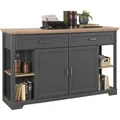 Produktbild: Hom`in Kommode, Eiche Artisan, Holzwerkstoff, 4 Fächer, 2 Schublade(n) Schubladen, 171x102x48 cm, Wohnzimmer, Kommoden & Sideboards, Kommoden