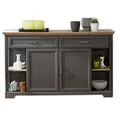 Produktbild: Stella Trading JASMIN Sideboard in Artisan Eiche Optik, Graphit - Kommode mit Schubladen und viel Stauraum im Landhausstil - 171 x 102 x 48 cm (B/H/T)