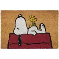 Produktbild: Grupo Erik Kokosmatte Fußmatte Peanuts Snoopy - Schmutzfangmatte 40x60 cm - Fussmatte Lustig - Türmatte Innen - Rot