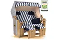 Produktbild: Strandkorb Hanse Strandkorb Strandkorb XXL Ostsee 2,5-Sitzer Volllieger Weiß Blau, BxTxH: 150x80x160 cm, Ostsee XXL Volllieger, Ostsee 2,5-Sitzer Modell 2025, Stabiles Wacholder mit handgefertigtem Polyrattangeflecht
