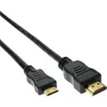 Produktbild: Inline Mini HDMI auf HDMI Kabel High Speed 1m - black (17461P)