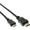 Produktbild: InLine mini HDMI (Typ C) - HDMI (Typ A) (1 m) (17461P)