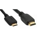 Produktbild: INLINE HDMI Mini Kabel,HDMI A St/ HMDI C St, schwarz, 1m, verg. Kontakte, High Speed HDMI Cable