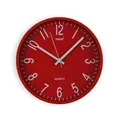 Produktbild: Versa Raven leise und dekorative Wanduhr, für Küche, Wohnzimmer oder Esszimmer – gut lesbar, Maße (H x L x B) 25 x 4,3 x 25 cm, Polypropylen, Rot